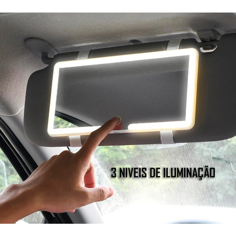 Espelho LED de maquiagem para passageiro